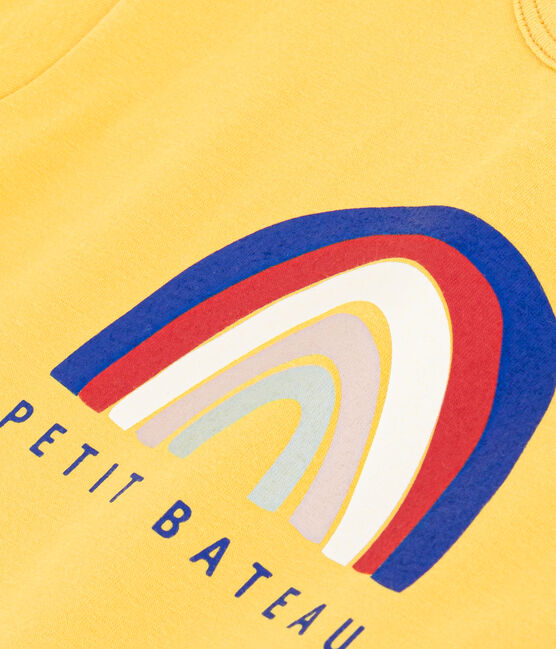Babies' Short-Sleeved Lightweight Jersey T-Shirt NECTAR yellow
