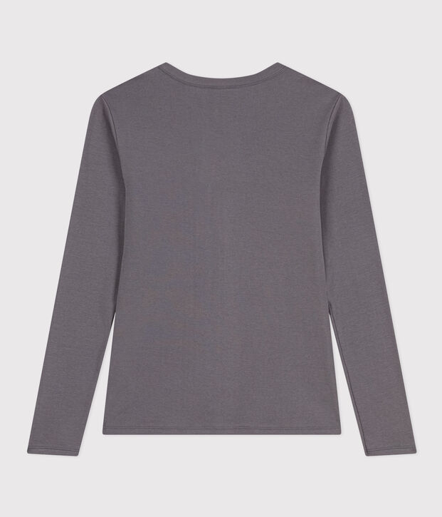 Women's Iconic Cotton Round Neck T-Shirt grey