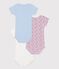 Babies' short-sleeved cotton bodysuits - 3-pack multicolor