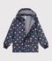 Children's heart print raincoat blue/multicolor