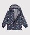 Children's heart print raincoat blue/multicolor