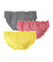 Set of 3 light cotton ruffled panties for woman LOT white