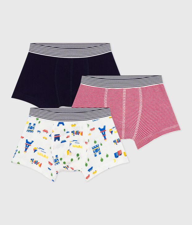Pack of children's Paris-print cotton boxers multicolor