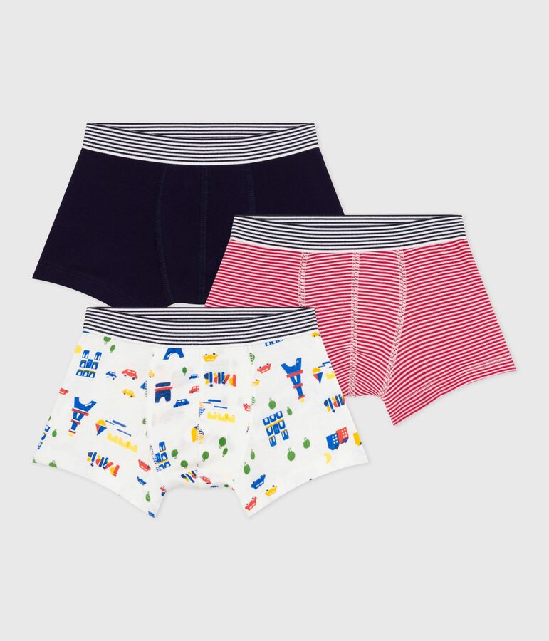 Pack of children's Paris-print cotton boxers multicolor