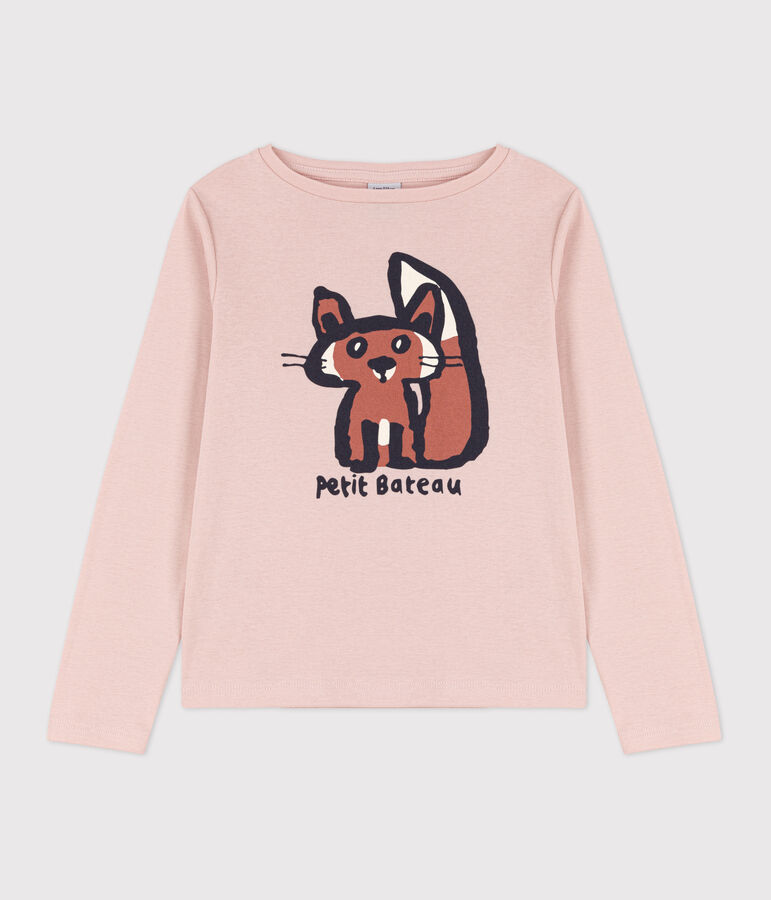 Children's Unisex Long-Sleeved Cotton T-Shirt pink