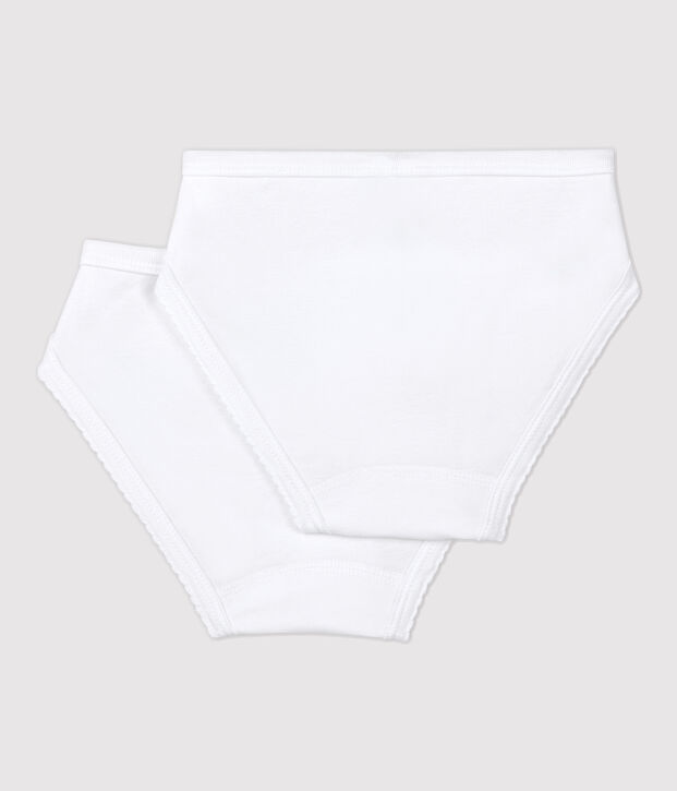 Girls' White Knickers - 2-Pack multicolor