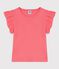 Children's short-sleeved plain cotton T-shirt pink