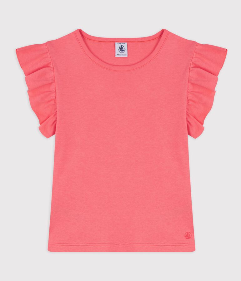 Children's short-sleeved plain cotton T-shirt pink