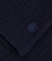 Women's iconic roll neck T-shirt in decorative rib knit SMOKING blue