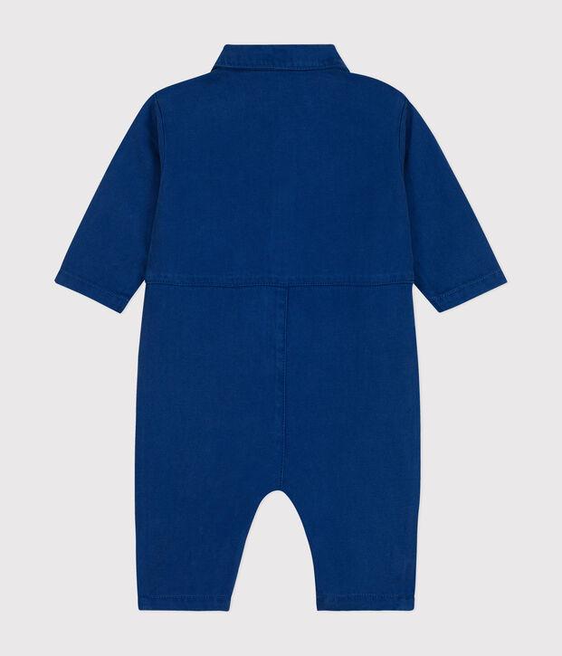 Babies' Cotton/Lyocell Jumpsuit. blue