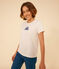 Women's The Straight Round-Neck Cotton T-Shirt AVALANCHE Ecru