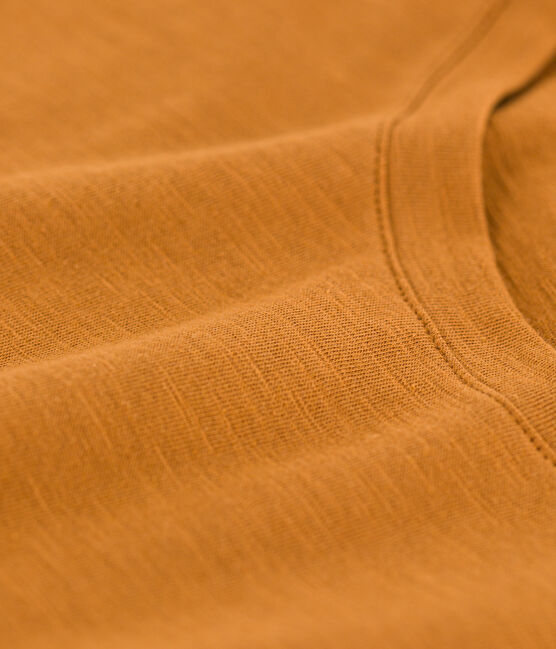 Women's Straight Round-Neck Cotton T-Shirt TOAST brown