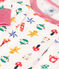 Children's Christmas print cotton pyjamas MARSHMALLOW white/MULTICO white