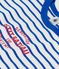 Babies' Stripy Cotton Short-Sleeved T-Shirt MARSHMALLOW white/PERSE blue
