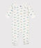 Babies' dinosaur pattern cotton pyjamas MARSHMALLOW white/MULTICO white