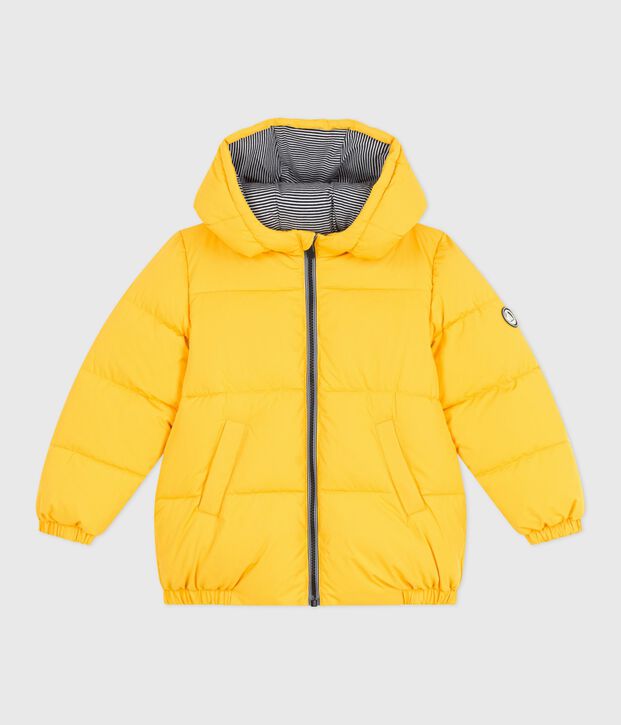 Children's plain puffer jacket yellow