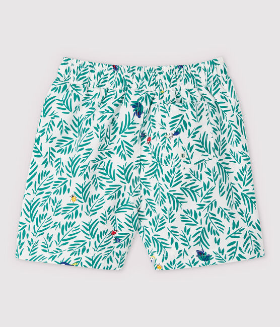 Baby Boys' Eco-Friendly Swim Shorts MARSHMALLOW white/MULTICO white
