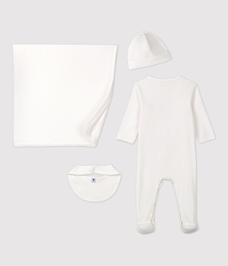 Babies' White Organic Cotton Newborn Gift Set multicolor