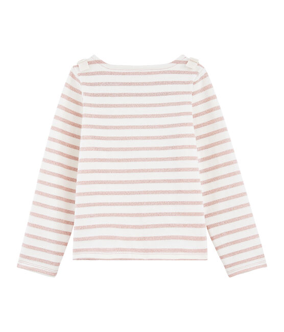 Girl's Sailor Top MARSHMALLOW white/JOLI BRILLANT pink