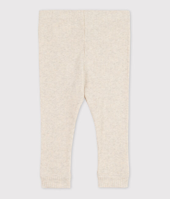 Babies' Rib Knit Leggings MONTELIMAR CHINE beige