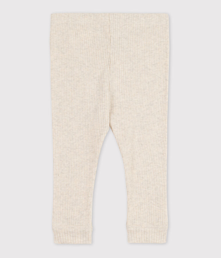 Babies' Rib Knit Leggings MONTELIMAR CHINE beige