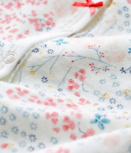Baby Girls' Tube Knit Sleepsuit MARSHMALLOW white/MULTICO white