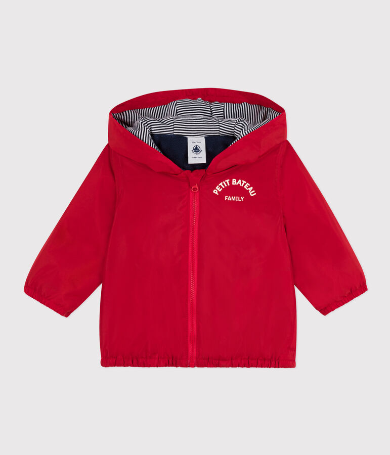 Babies' Warm Recycled Polyester Windbreaker red