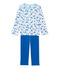 Boys' print pyjamas ECUME white/BLEU blue/MULTICO