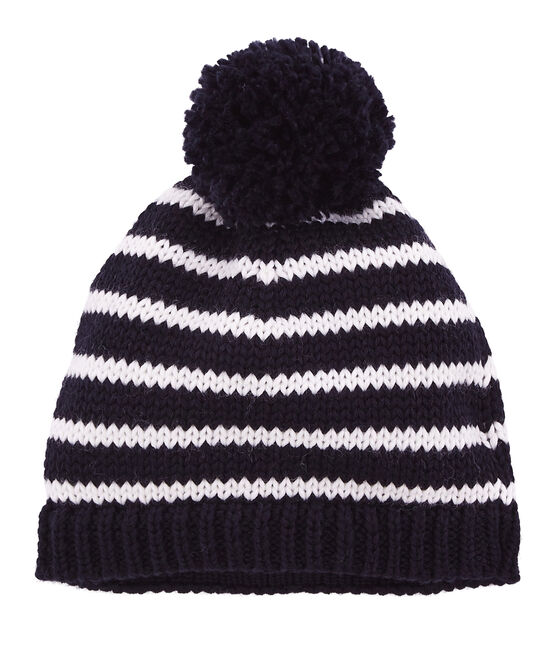 Wool blend hat SMOKING blue/MARSHMALLOW white