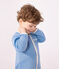 Babies' plain cotton pyjamas ALASKA blue
