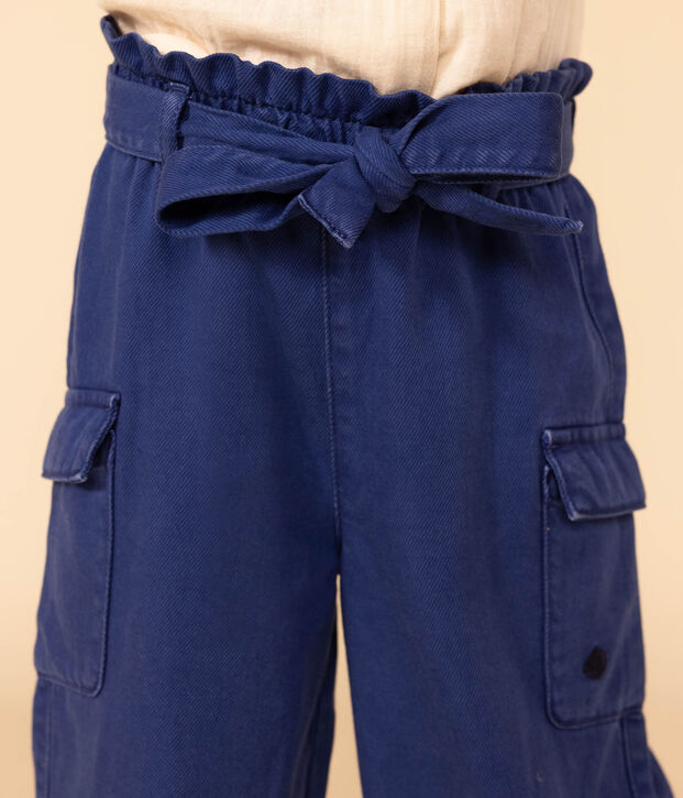 Girls' Lyocell wide leg trousers blue