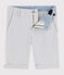 Boys' Seersucker Bermuda Shorts GRIS grey/MARSHMALLOW white