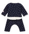 Baby girl's 3 piece polka dot set SMOKING blue/MARSHMALLOW white