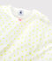 Girls' Yellow Spotted Fine Cotton Pyjamas MARSHMALLOW white/SUNNY