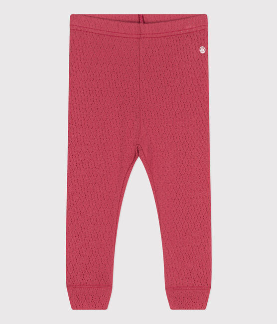 Babies' Openwork Cotton Leggings PAPI pink