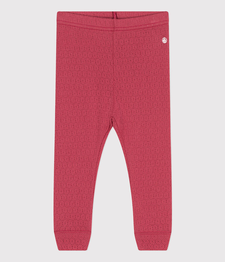 Babies' Openwork Cotton Leggings pink
