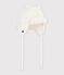 Babies' sherpa chapka hat with ears MILK
