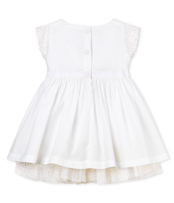 Baby Girls' short-sleeved Special Occasion Dress ECUME white