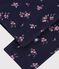 Children's floral pattern cotton rollneck top blue/multicolor