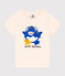Girls' Printed Cotton T-Shirt AVALANCHE Ecru