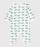 Baby cotton pajamas without whale feet MARSHMALLOW green/DRAGONFLY