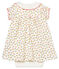 Baby girls' printed dress/bodysuit MARSHMALLOW white/MULTICO white