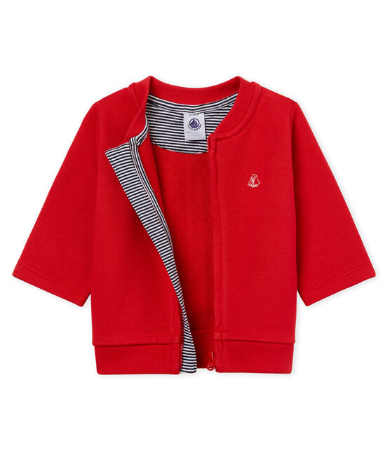 Baby boys' zipped Sweatshirt cardigan TERKUIT CN red