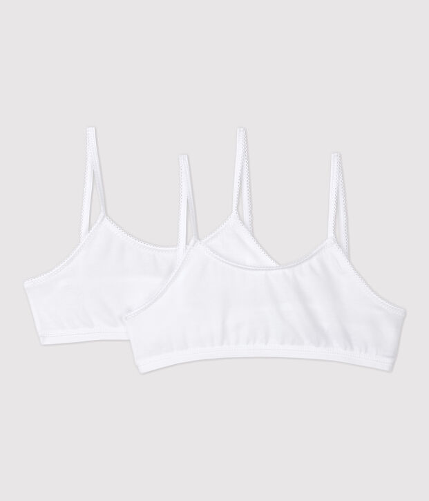Girls' White Bralettes - 2-Pack multicolor
