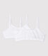 Girls' White Bralettes - 2-Pack