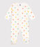 Babies' heart pattern cotton pyjamas MARSHMALLOW white/MULTICO white