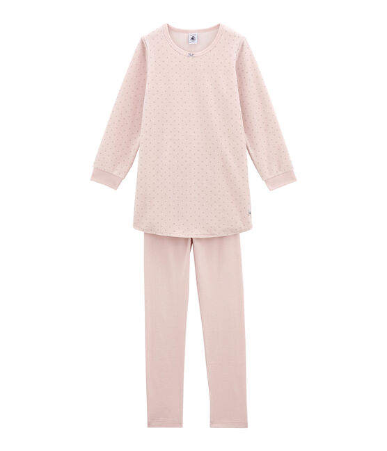 Little girl's nightgown with leggings JOLI pink/CONCRETE grey