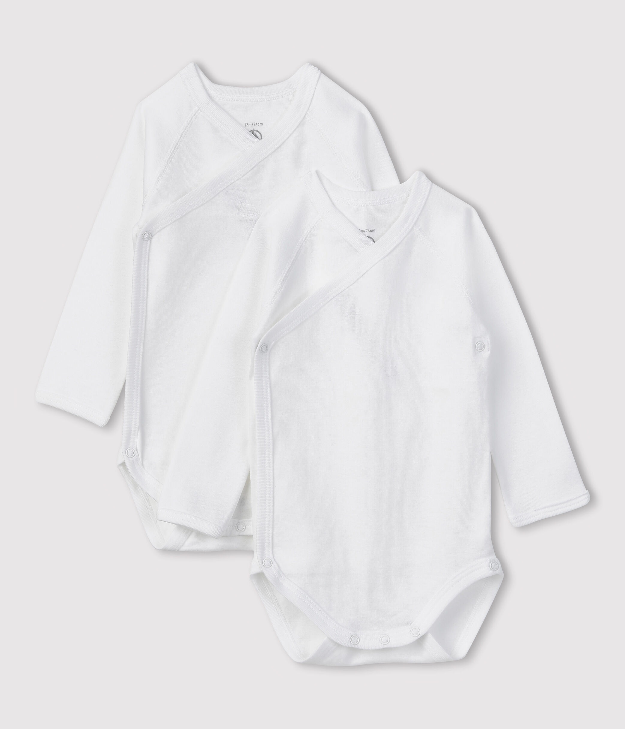 Newborn Babies Long Sleeved Bodysuit 2 Pack variante 1 Petit