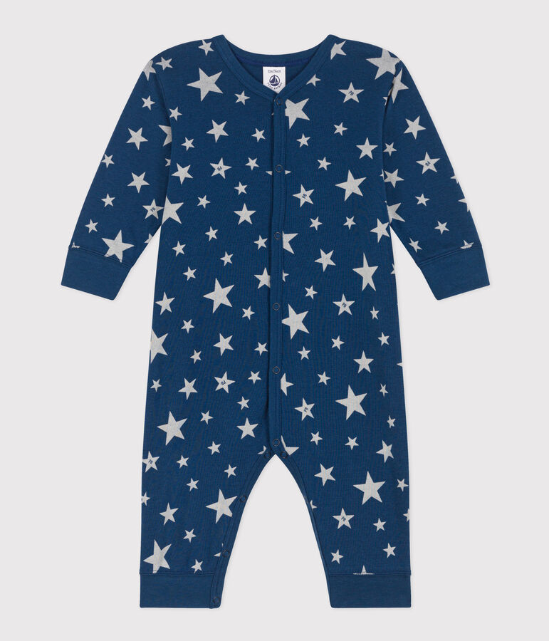 Babies' Footless Cotton Pyjamas blue/white