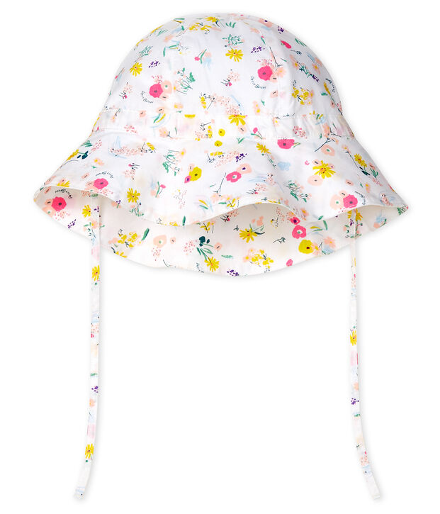 Baby Girls' Floral Print Poplin Floppy Hat multicolor